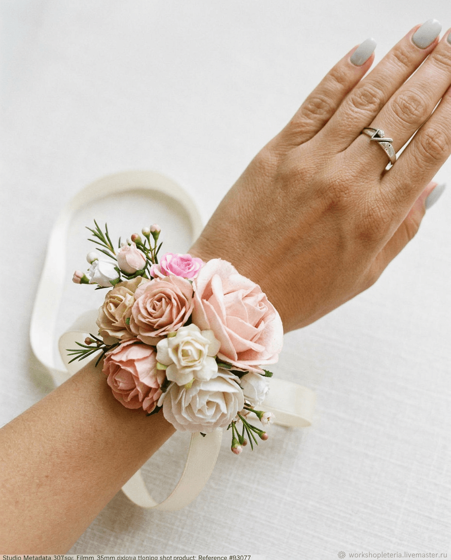 Blush Garden Floral Wrist Corsage