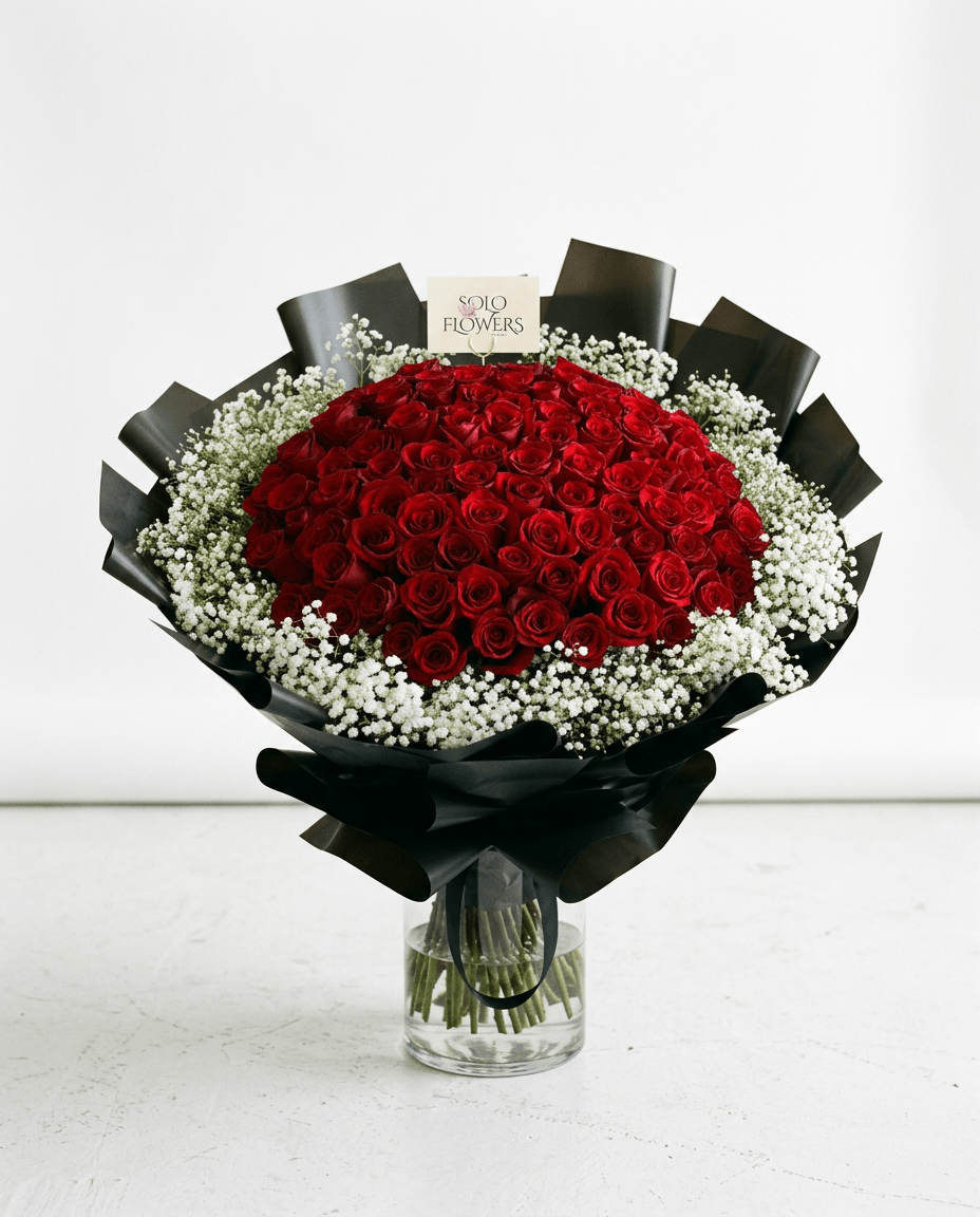 Grand Red Rose Dome Bouquet