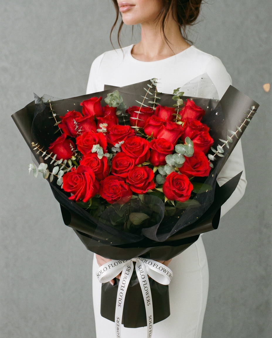 Velvet Red Rose Bouquet