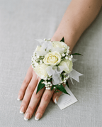 Classic Ivory Rose Wrist Corsage