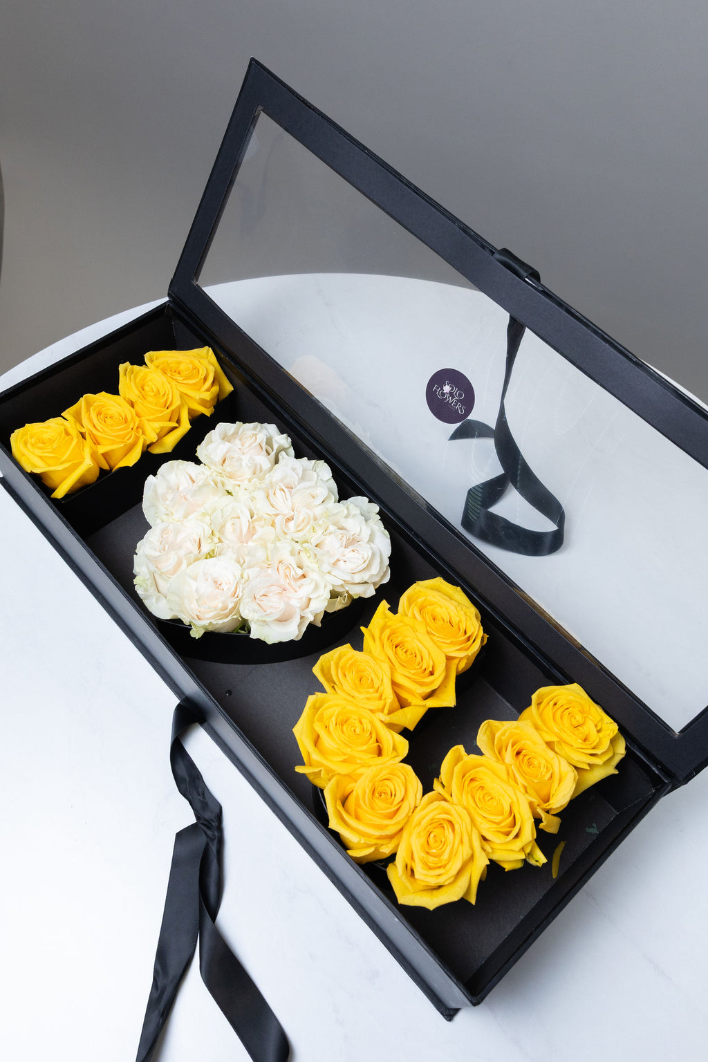 Golden Heart Rose Box