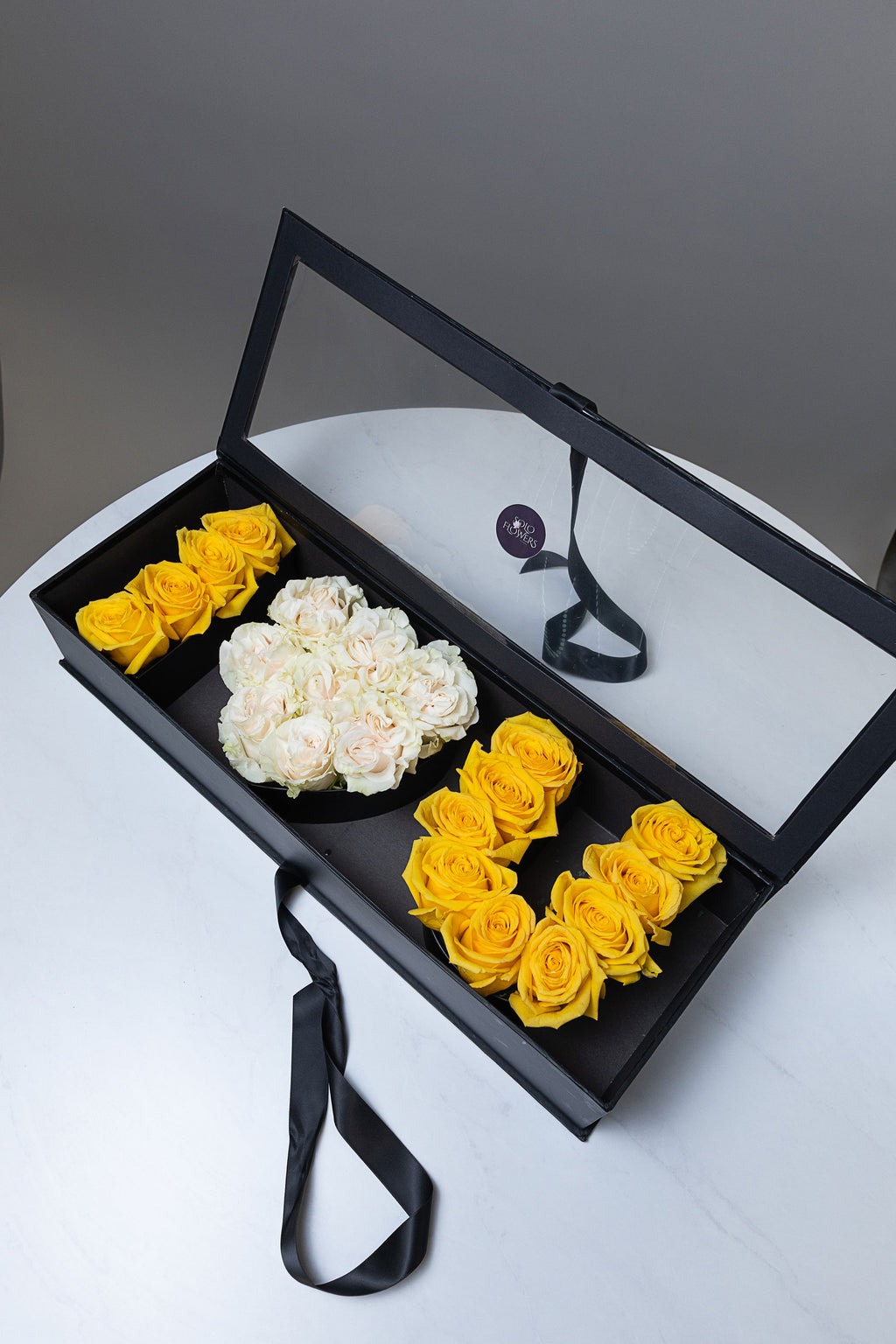 Golden Heart Rose Box