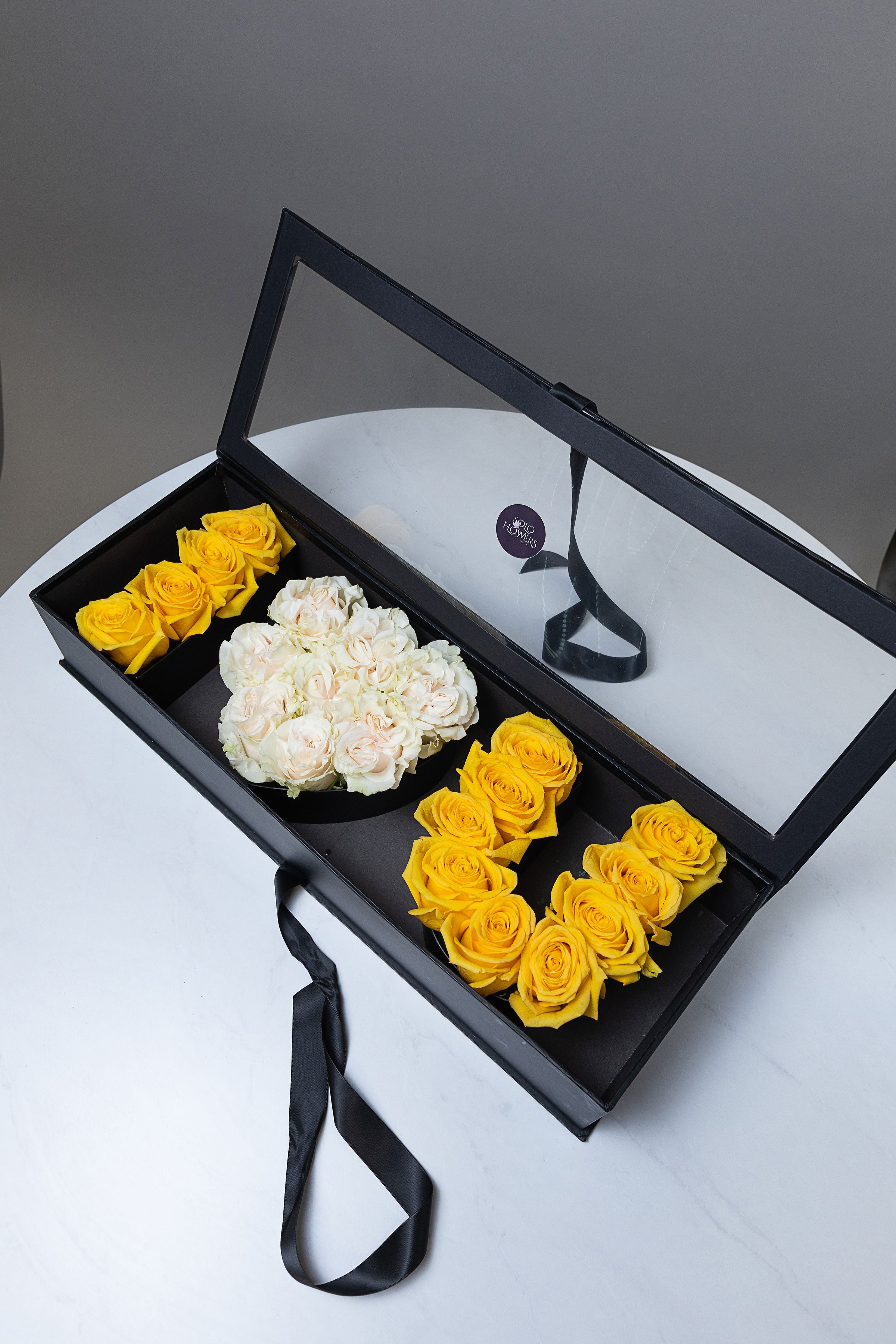 Golden Heart Rose Box