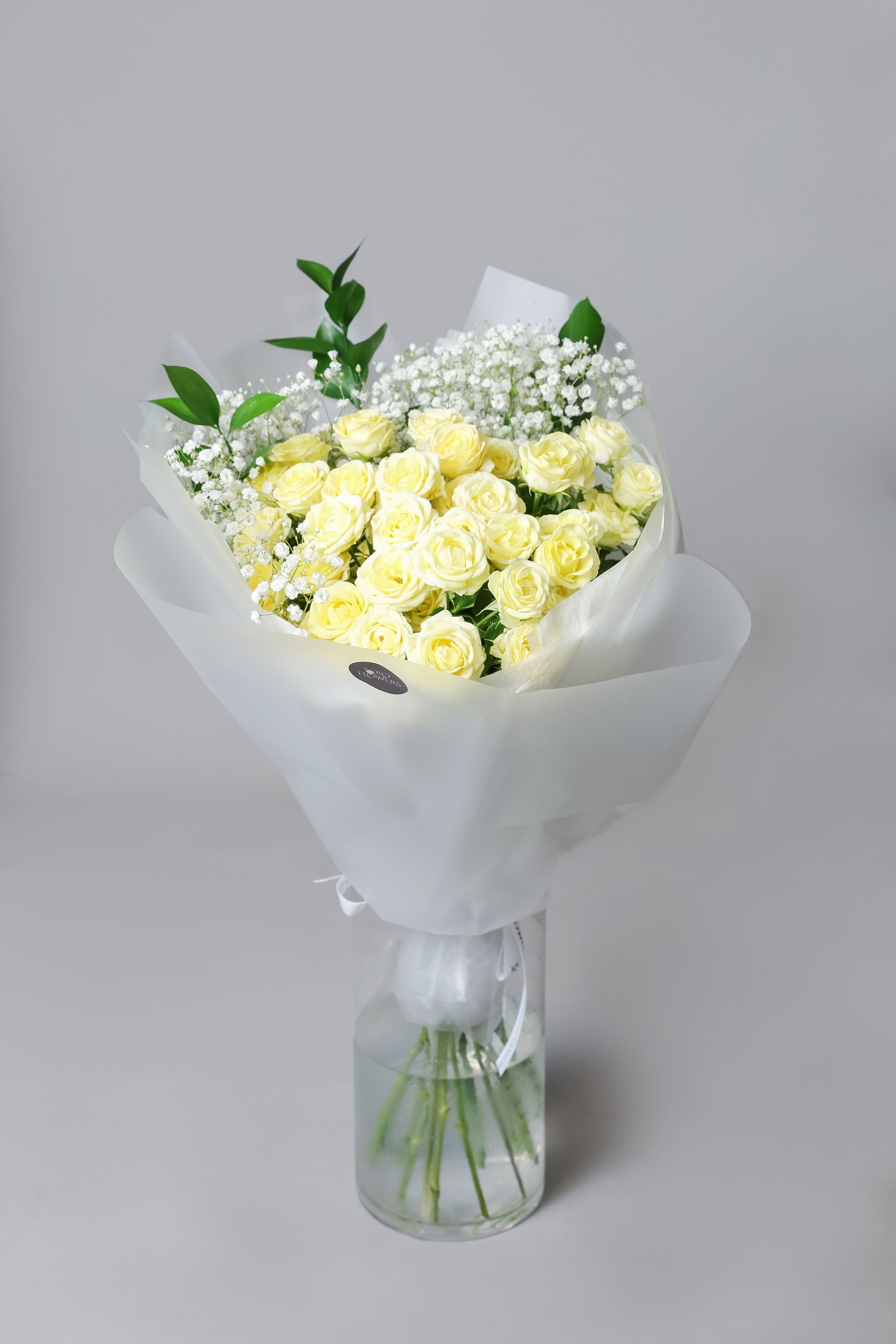 Lemon Glow Spray Roses