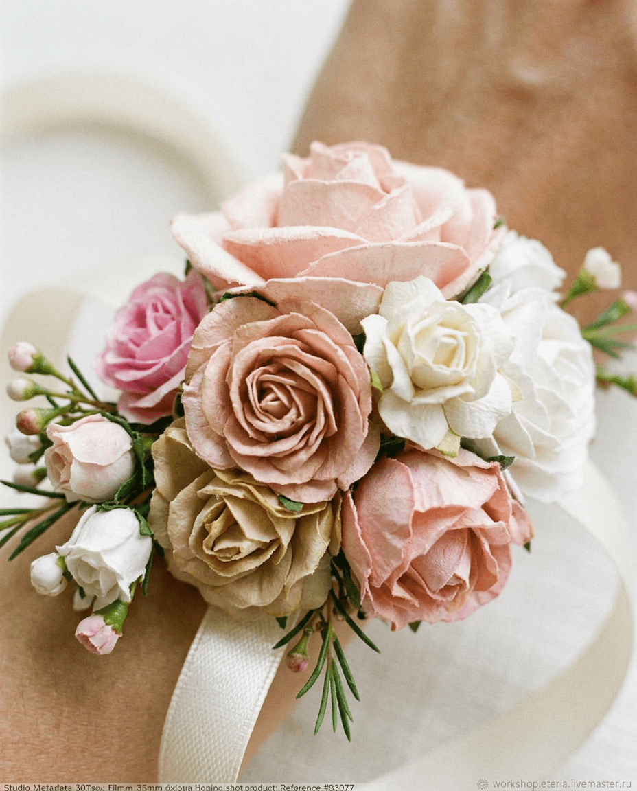Blush Garden Floral Wrist Corsage