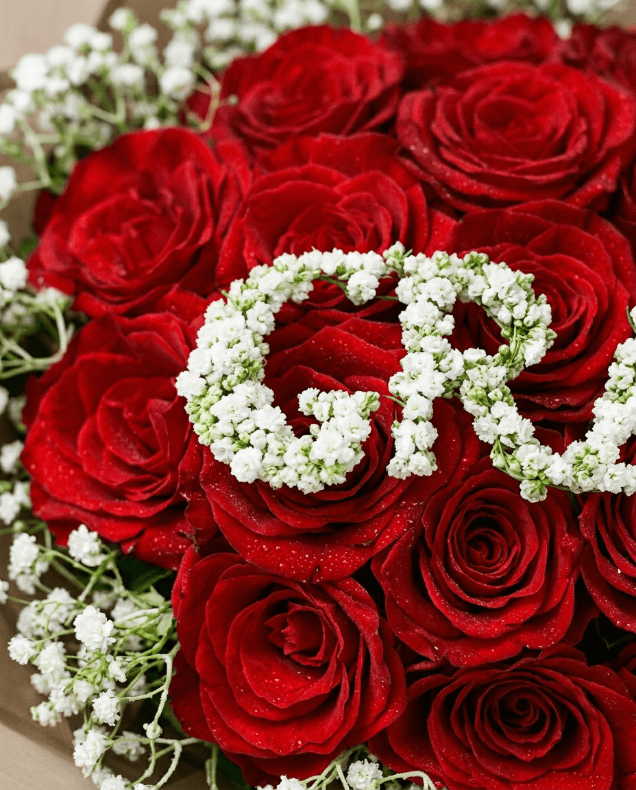 Personalized Red Rose Bouquet