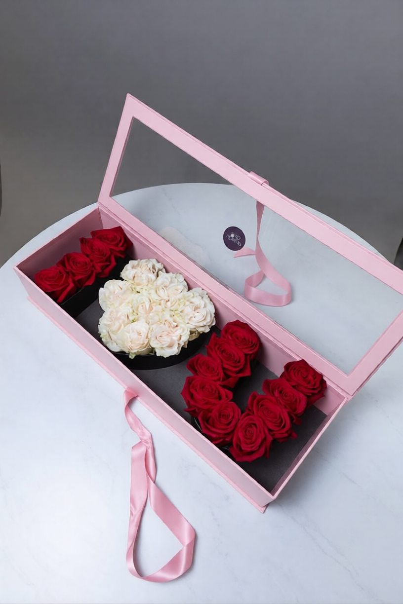 Heart Box With Roses Heart Shaped Rose Box | Delaware Florist – Solo Flowers