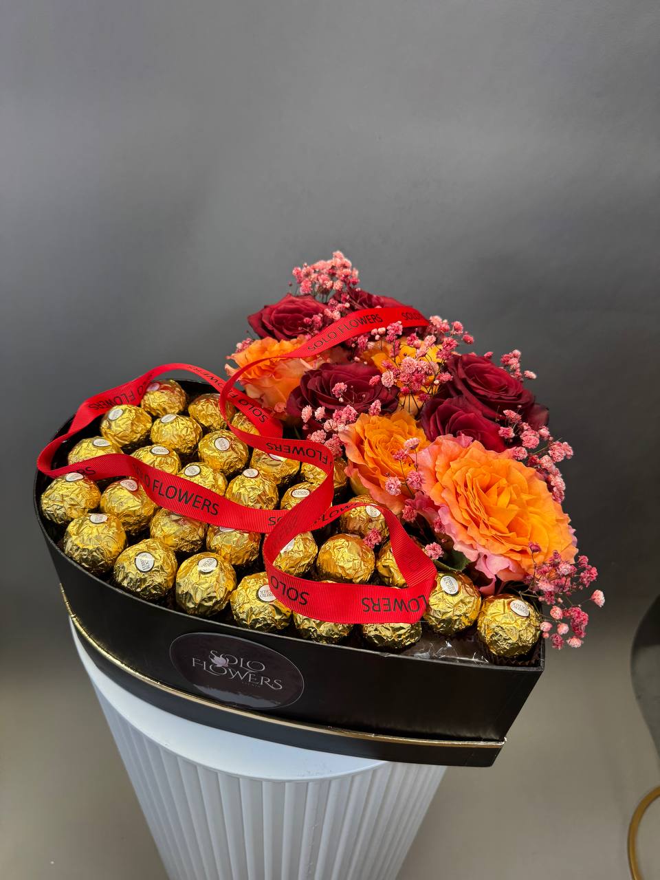 Golden Holiday Heart Box