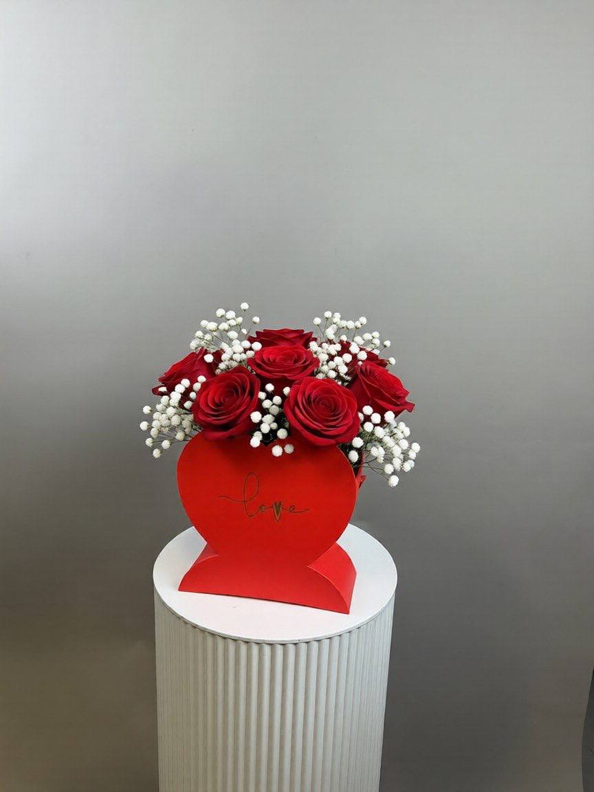 Love Heart Rose Arrangement