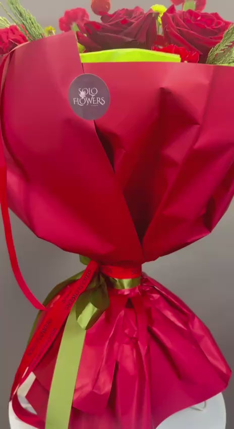 Christmas Ruby Bouquet