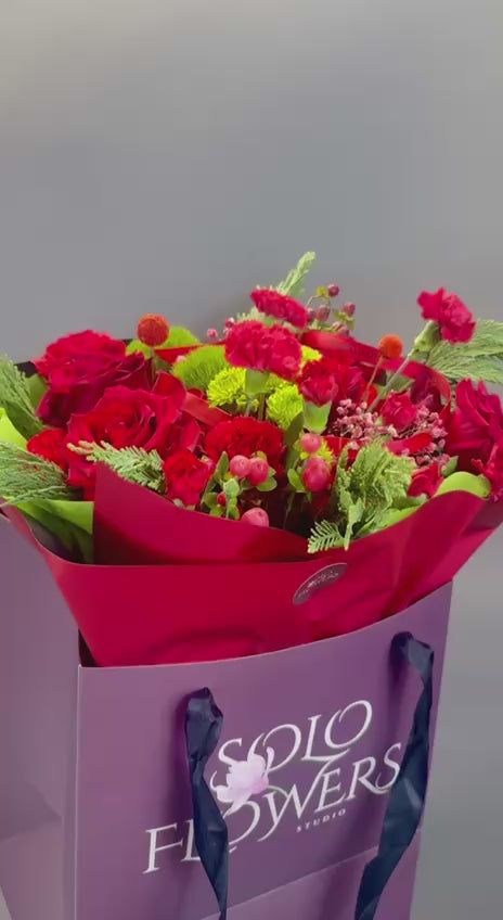 Christmas Ruby Bouquet