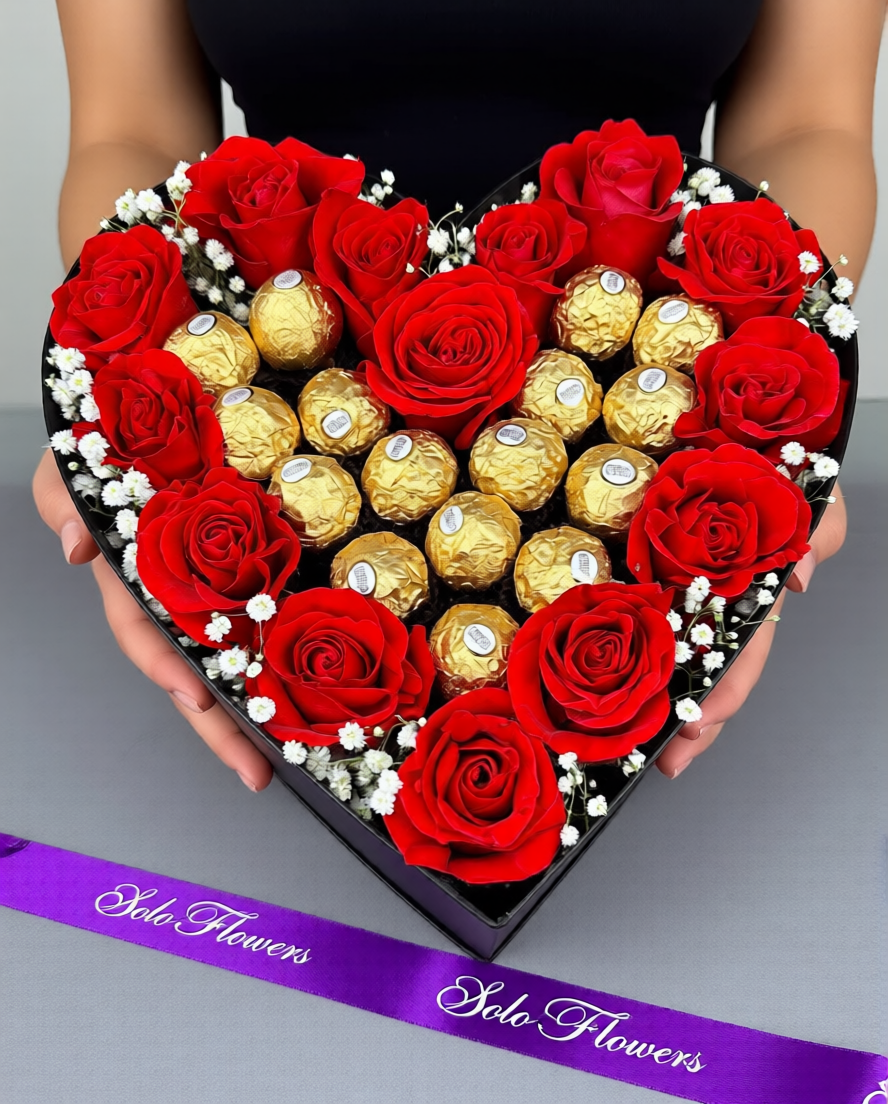 Sweetheart Rose & Chocolate Box